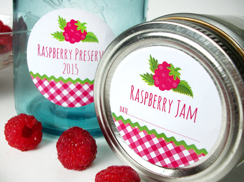 Red Raspberry Canning Labels | CanningCrafts.com