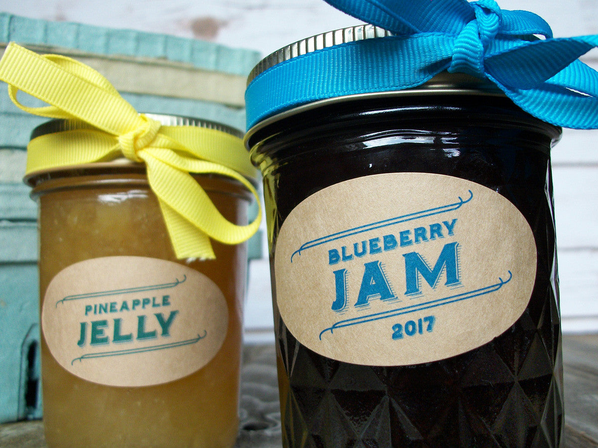 Quilted oval canning jar labels | CanningCrafts.com