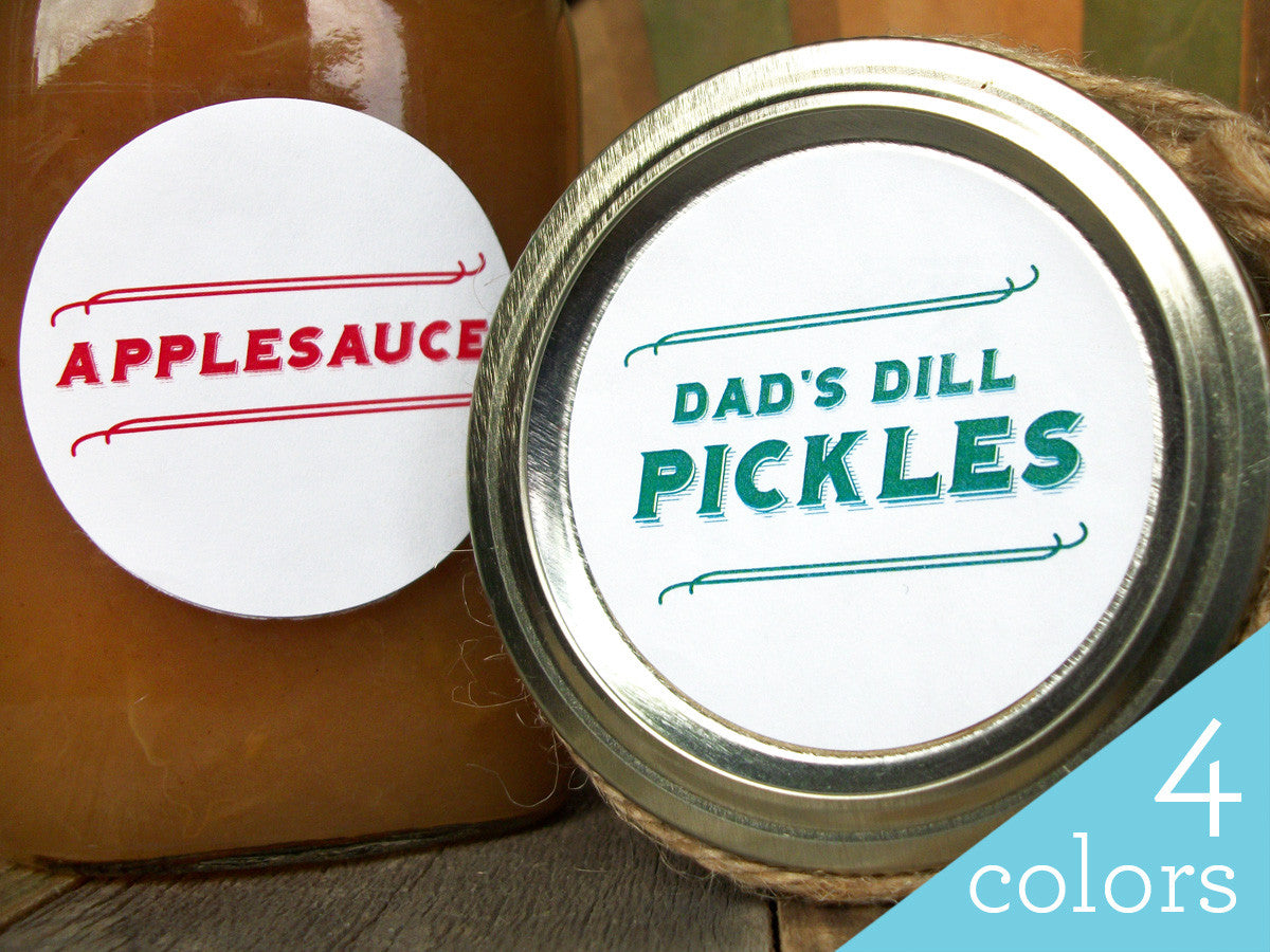 Customizable Canning Labels Custom Retro Canning Labels for home canned food with color options ...
