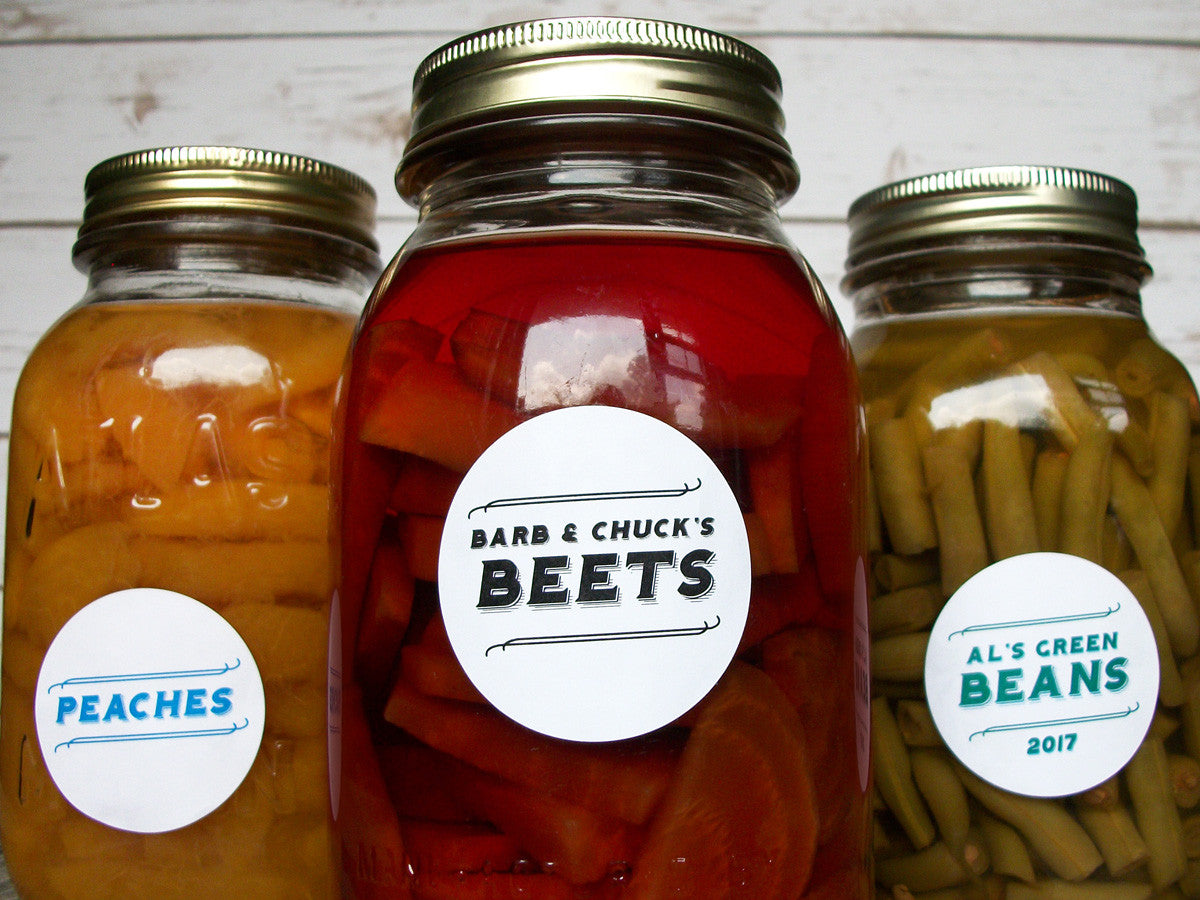 Customizable Canning Labels Custom Retro Canning Labels for home canned food with color options ...