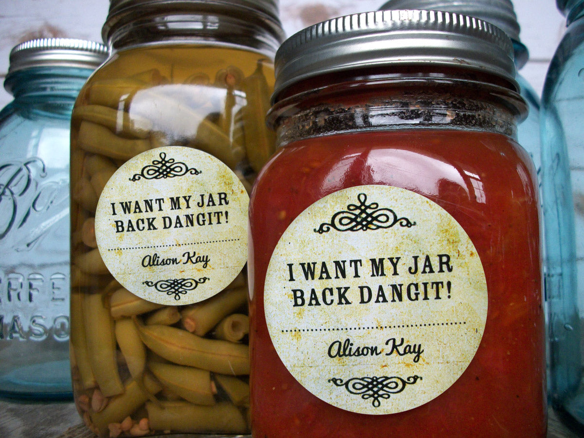 return may jar dangit mason jar labels | CanningCrafts.com