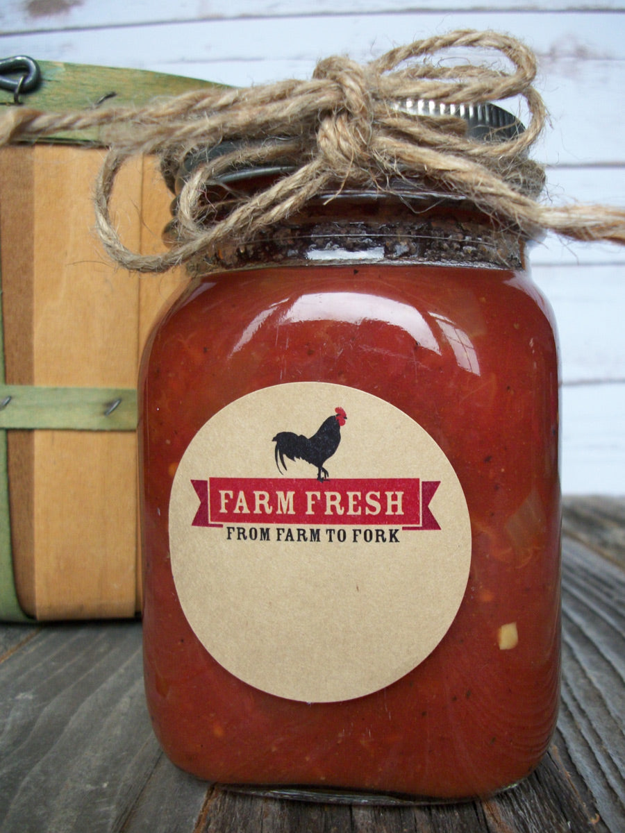 Farm Fresh Rooster From Farm to Fork Victory Garden Canning Labels | CanningCrafts.com