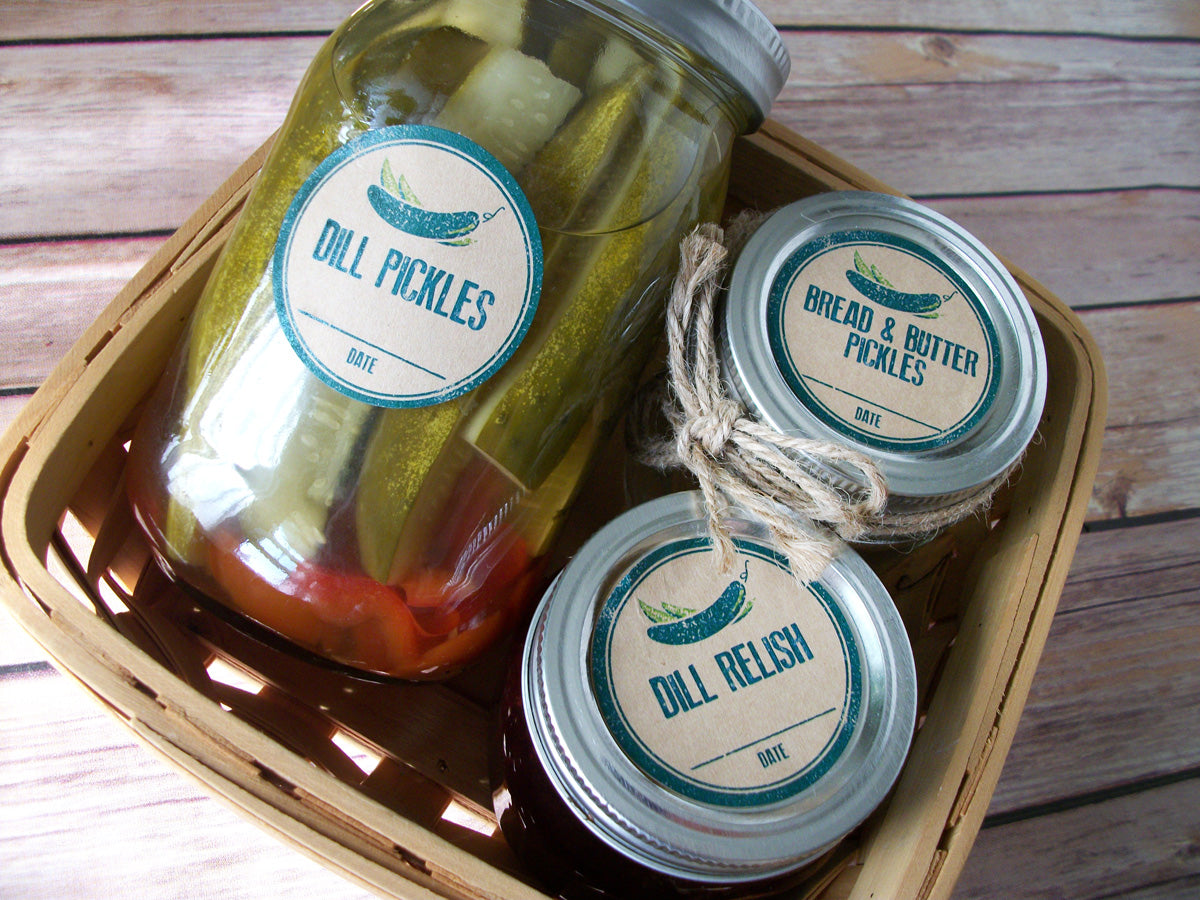 Kraft paper Pickle Canning Jar Labels | CanningCrafts.com