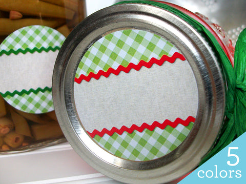 Scalloped Gingham Canning Labels | CanningCrafts.com