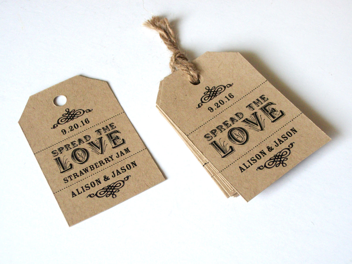 Cheers US 100pcs /Set Kraft Paper Tags,Tags with String,Party Favor Gift Tags for Wedding,Baby Shower,Bridal Shower Gift Tags/Kraft Hang Tags with