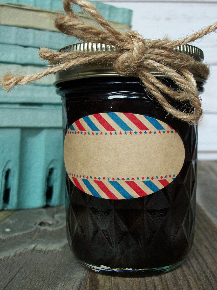 Oval quilted canning jar labels | CanningCrafts.com