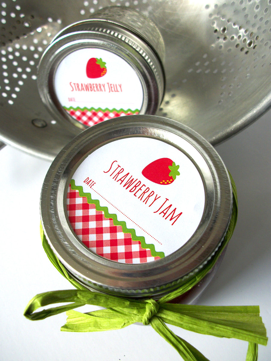 Strawberry Jam & Jelly Canning Labels | CanningCrafts.com