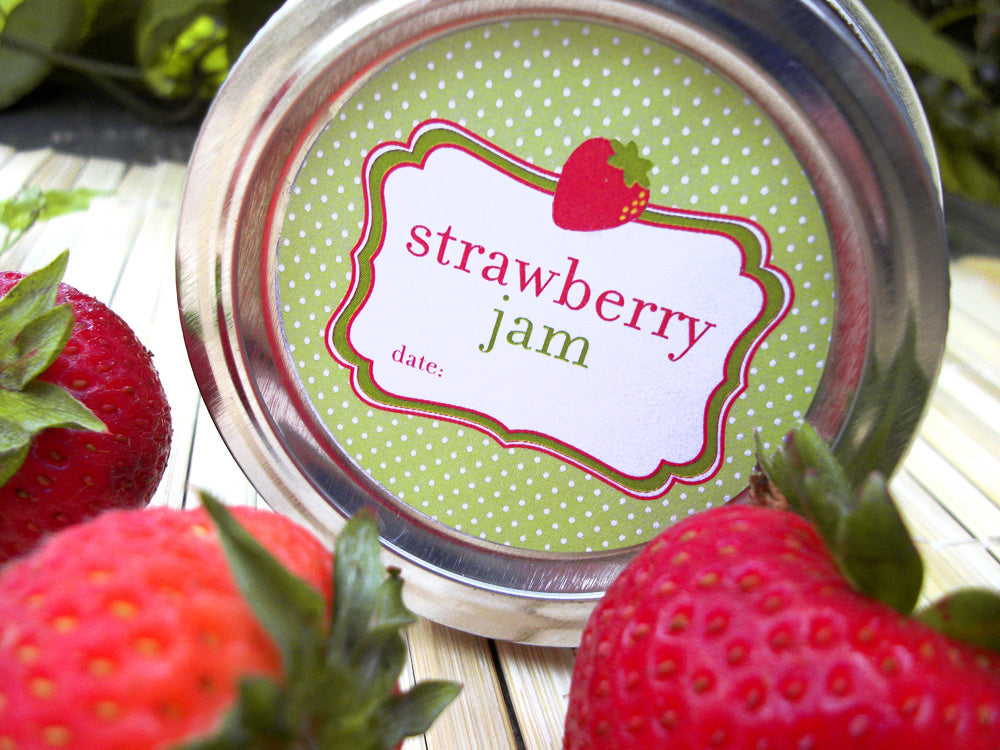 Strawberry Jam Canning Labels | CanningCrafts.com