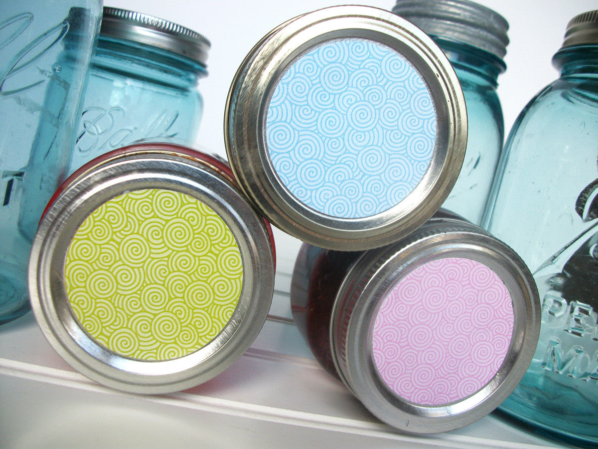 Colorful Swirly Canning Jar Labels | CanningCrafts.com