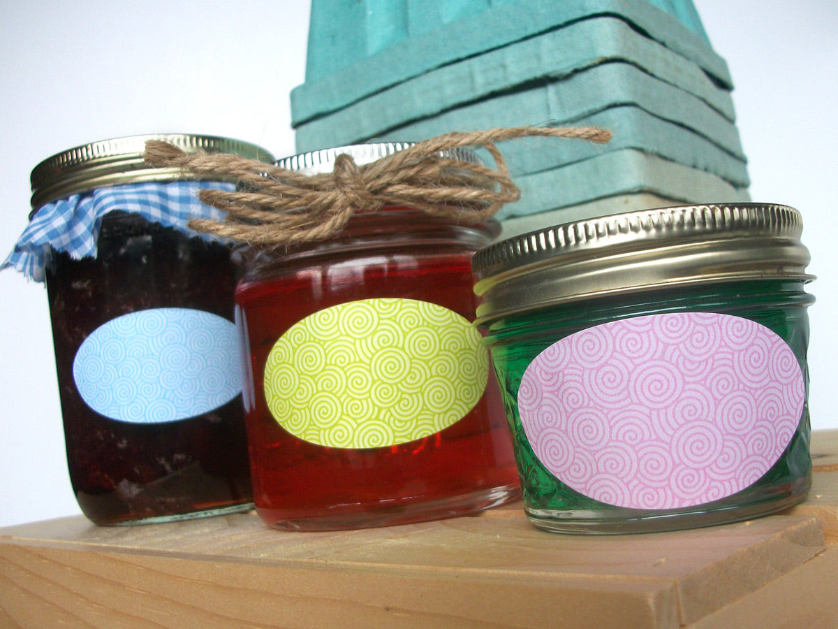 Swirly Oval Canning Labels | CanningCrafts.com