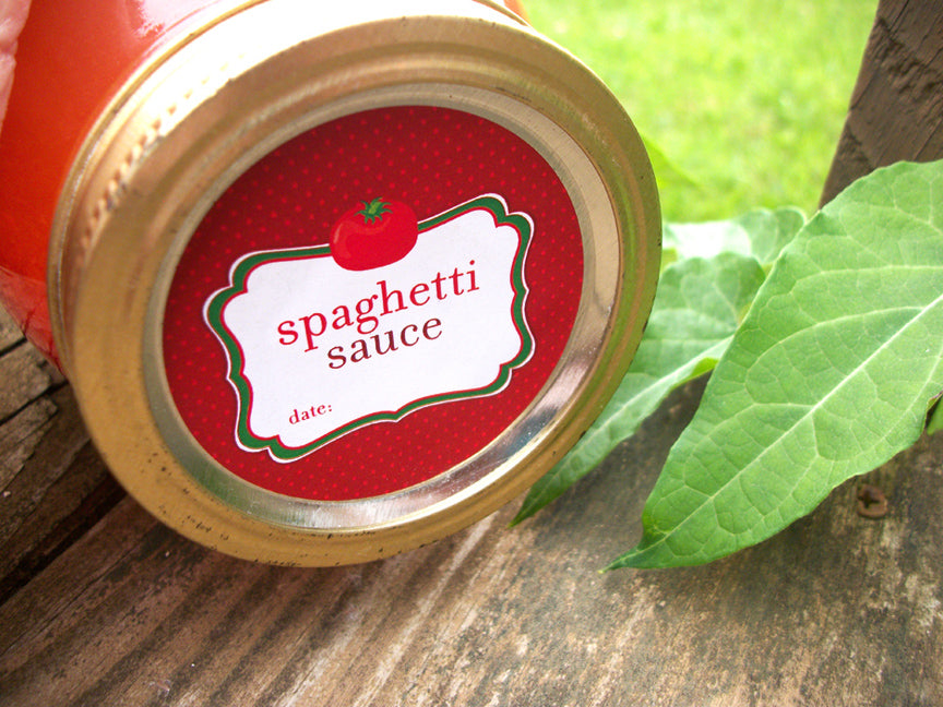 Tomato Spaghetti Sauce Canning Labels | CanningCrafts.com