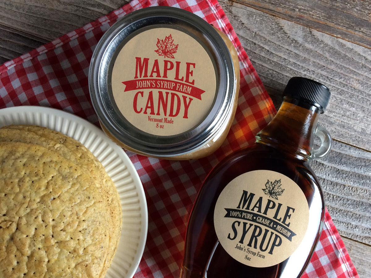 Syrup Labels Custom Kraft Traditional Maple Syrup Labels for bottles & mason jars ...