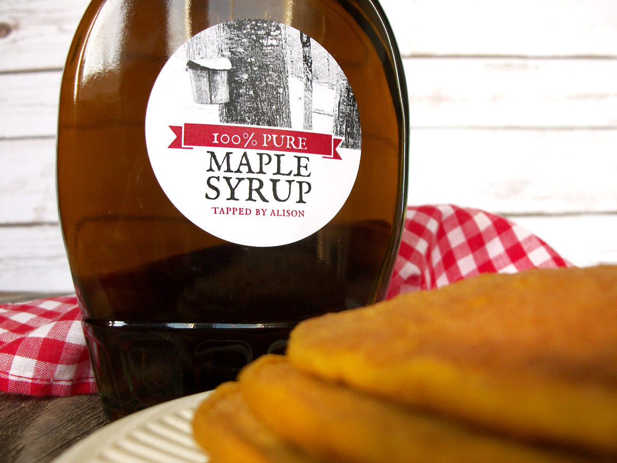 Tree Tapping custom Maple Syrup labels | CanningCrafts.com