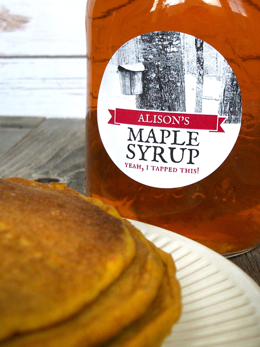 Tree Tapping custom Maple Syrup labels | CanningCrafts.com