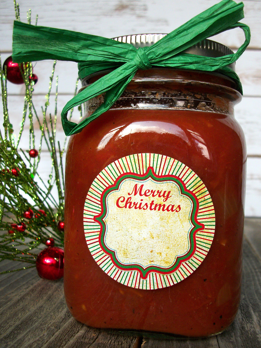 Vintage Merry Christmas Canning Jar Labels | CanningCrafts.com