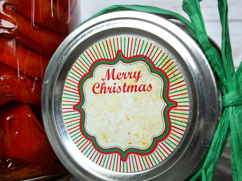 Vintage Merry Christmas Canning Jar Labels | CanningCrafts.com