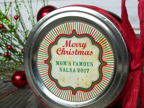 Custom Vintage Christmas Canning Labels | CanningCrafts.com