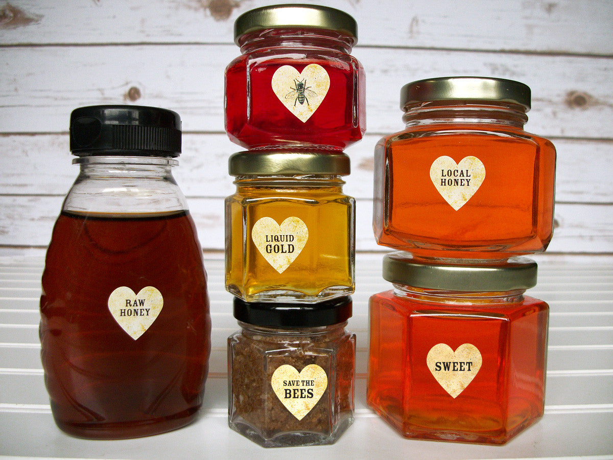 Raw Organic honey bottle labels | CanningCrafts.com