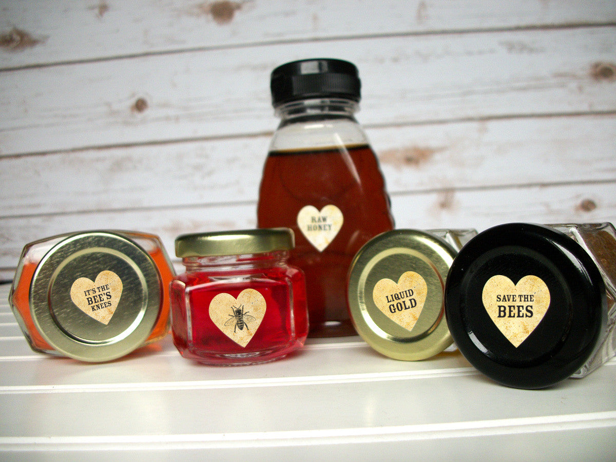 Organic Raw honey lid & cap labels | CanningCrafts.com