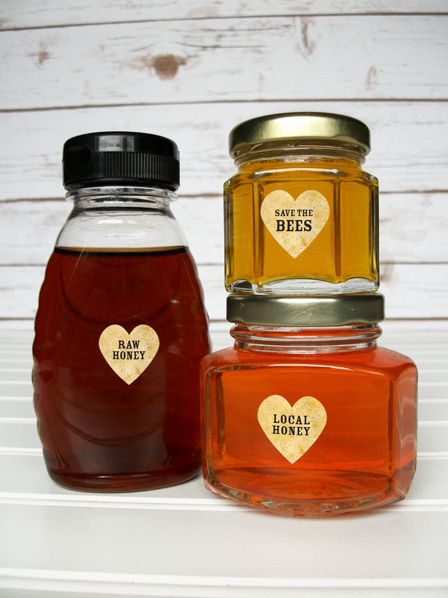 Raw Local honey labels | CanningCrafts.com