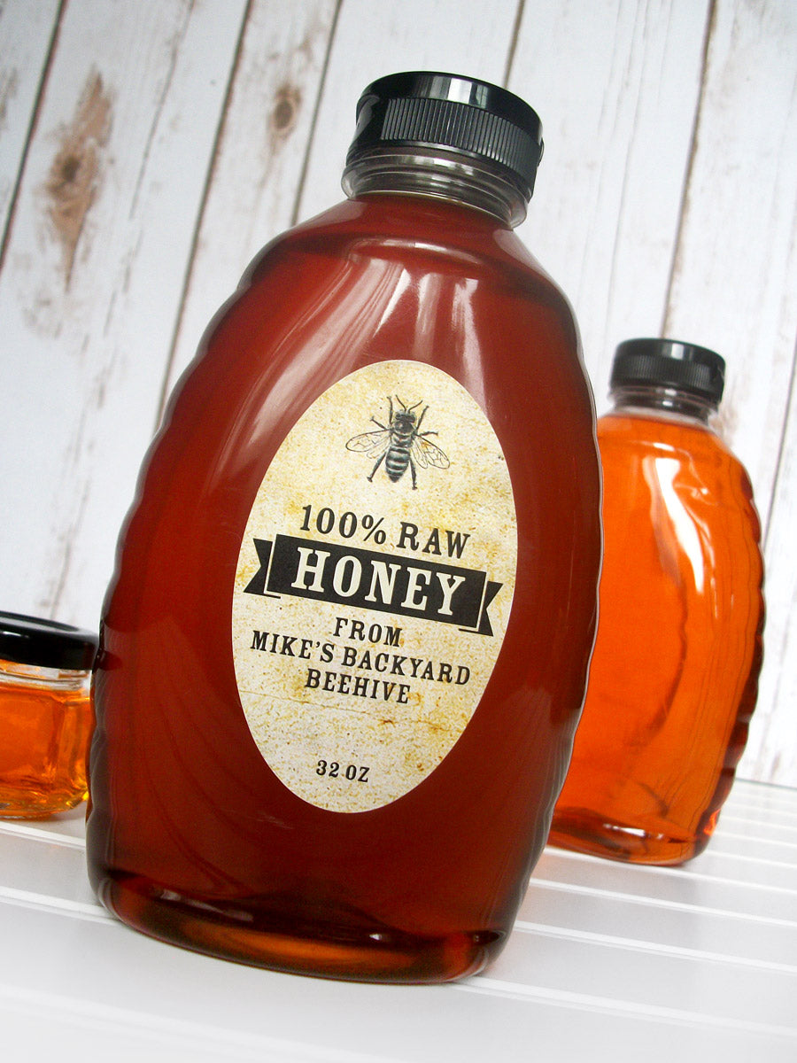 custom vintage oval honey bottle labels | CanningCrafts.com