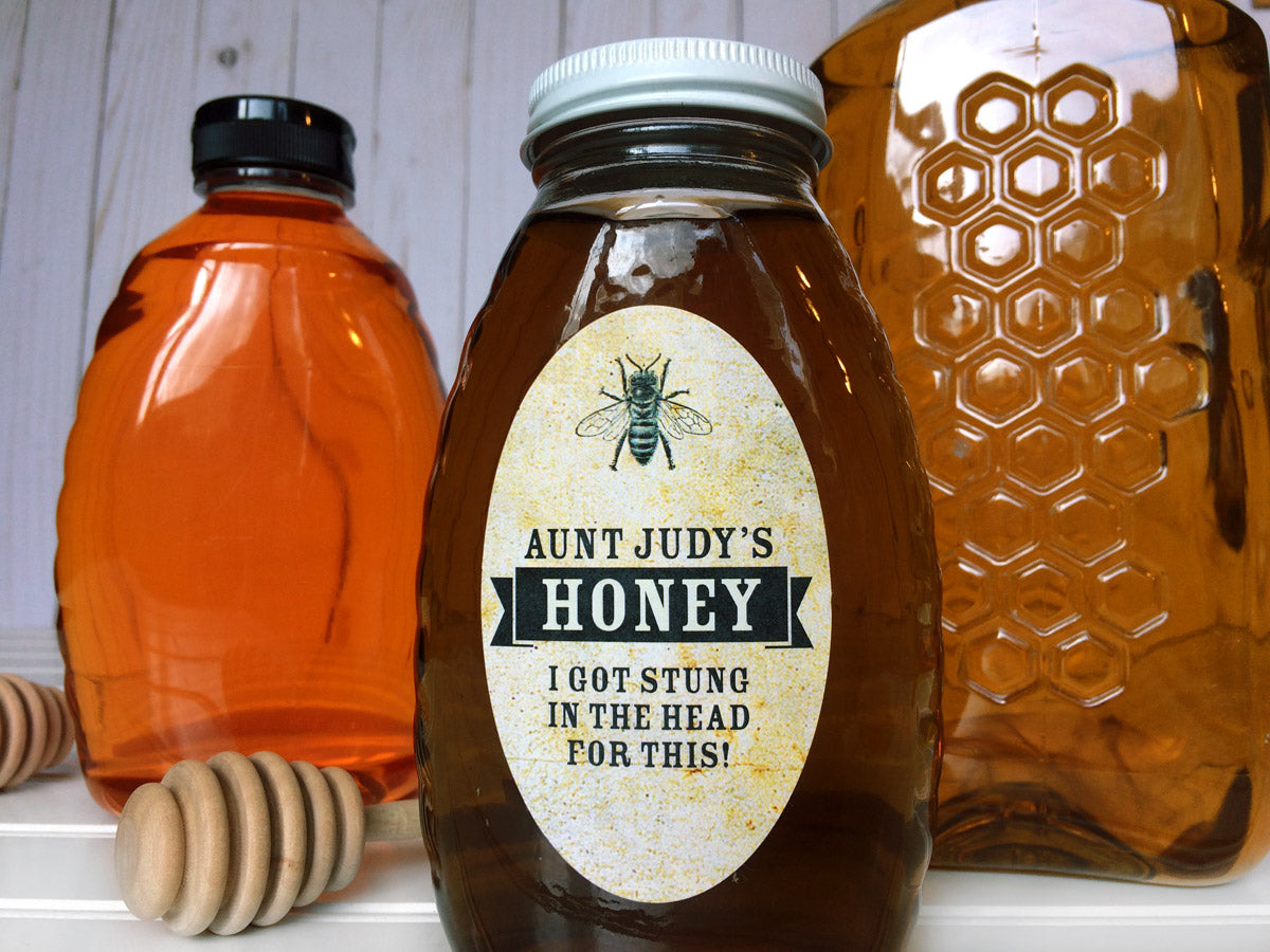 custom vintage oval honey labels | CanningCrafts.com