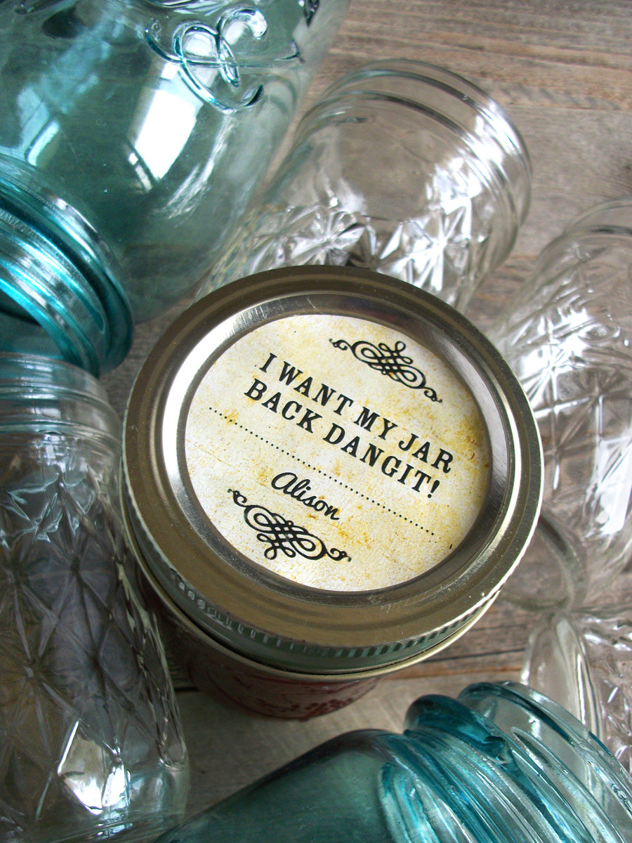 Custom Vintage Return Jar Dangit Canning Labels | CanningCrafts.com