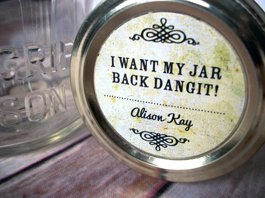 Custom Vintage Return My Jar Dangit Canning Labels | CanningCrafts.com