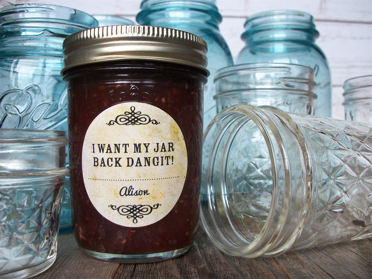 Custom Vintage Return Jar Dangit Canning Labels | CanningCrafts.com