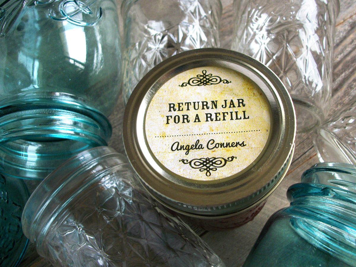 Custom Vintage Return Jar for a Refill Canning Labels | CanningCrafts.com