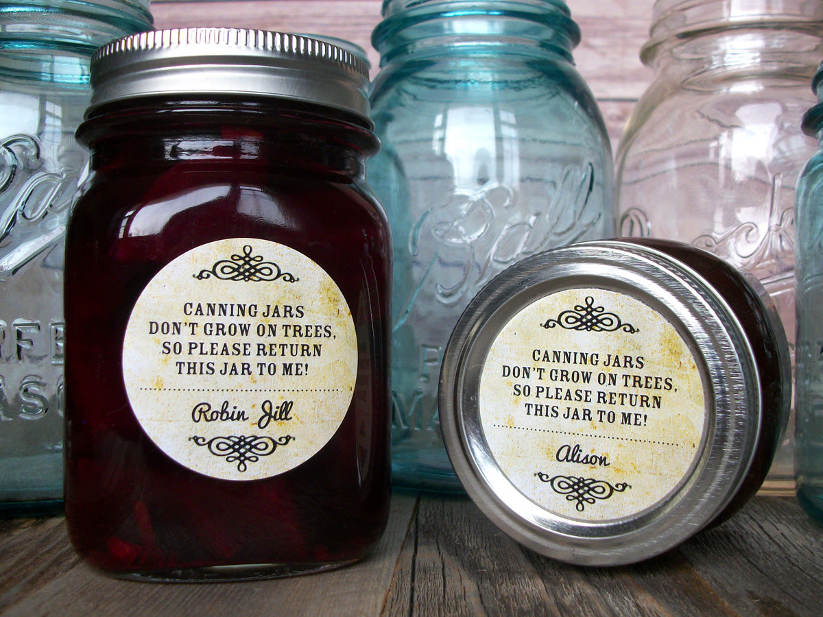 Vintage return jar poem canning labels | CanningCrafts.com
