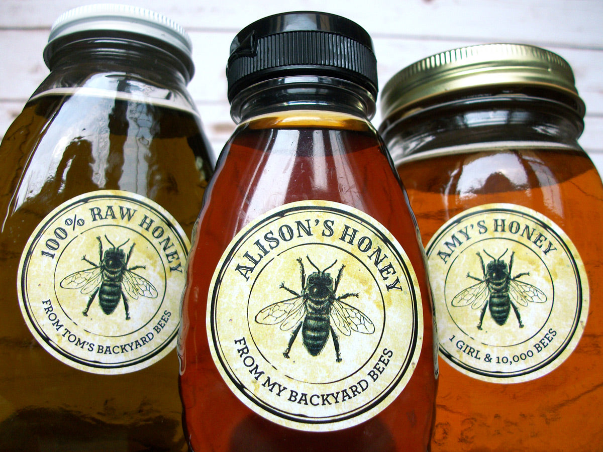 Custom Vintage Seal Honey Labels | CanningCrafts.com