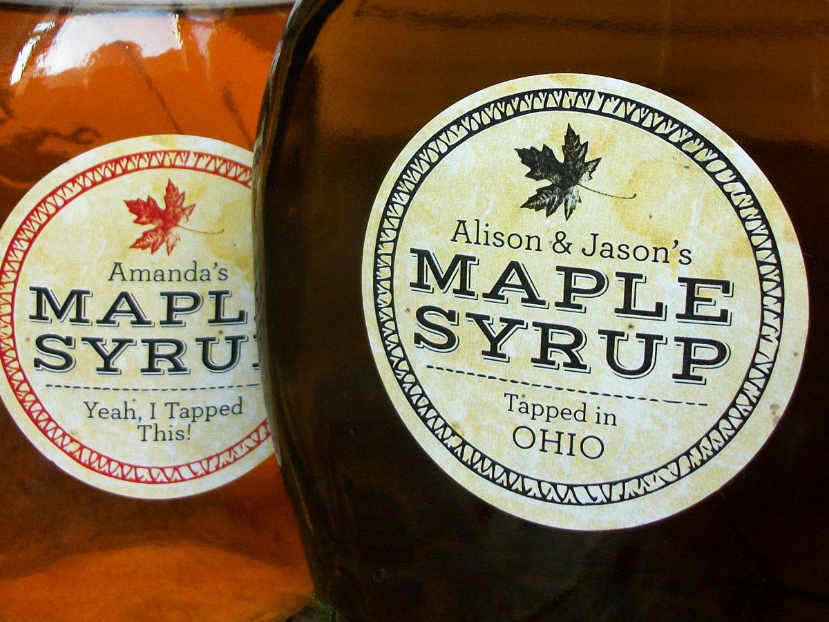 custom Vintage Seal Maple Syrup labels | CanningCrafts.com