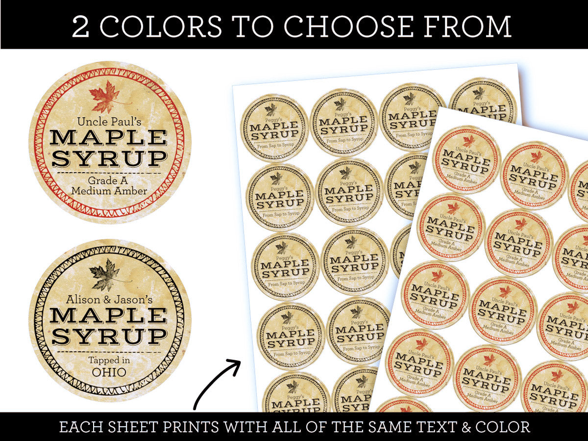 Syrup Labels Maple Syrup Labels Templates