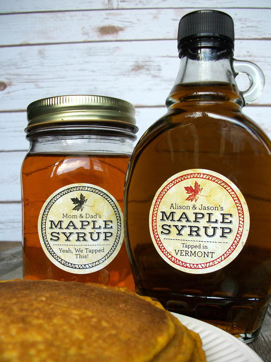 custom Vintage Seal Maple Syrup labels | CanningCrafts.com