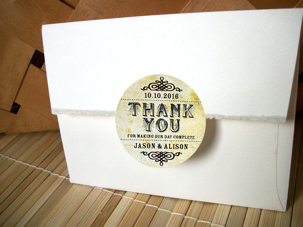 Vintage Thank You Wedding Canning Labels | CanningCrafts.com