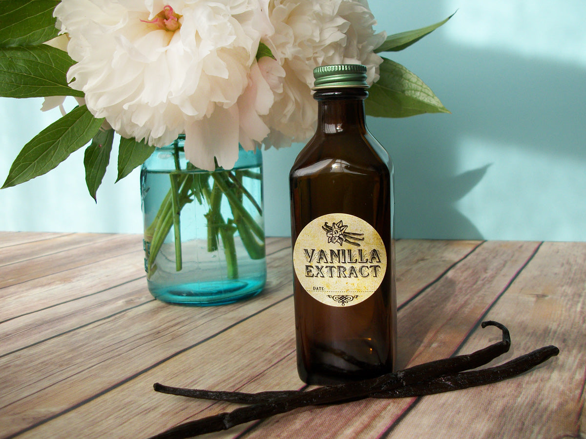 Cute Vanilla Extract labels for amber bottles for DIY gift for bakers –  CanningCrafts
