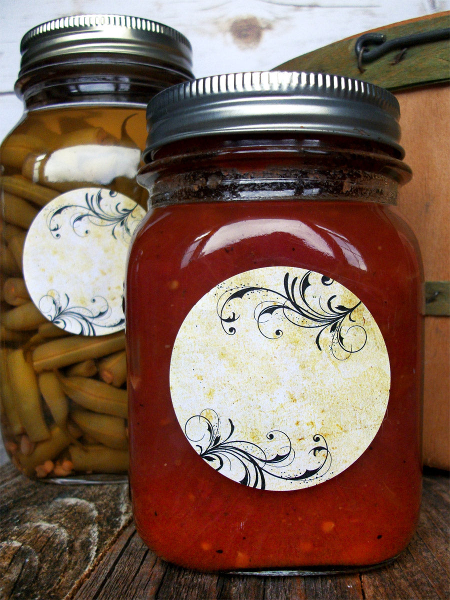 vintage whimsical mason canning jar labels | CanningCrafts.com