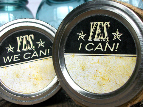 Vintage Yes I Can victory garden canning labels | CanningCrafts.com