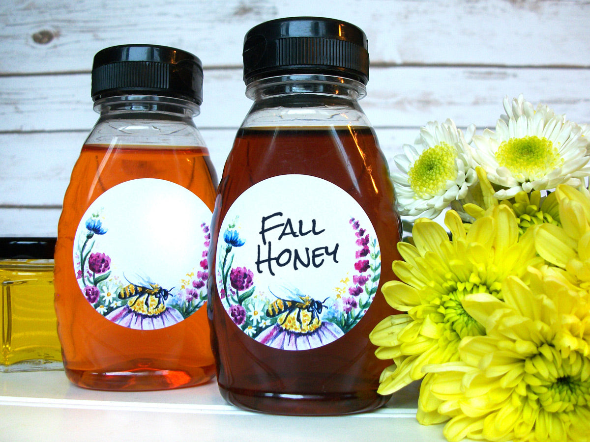 Watercolor Wildflower Honey Bottle Labels | CanningCrafts.com