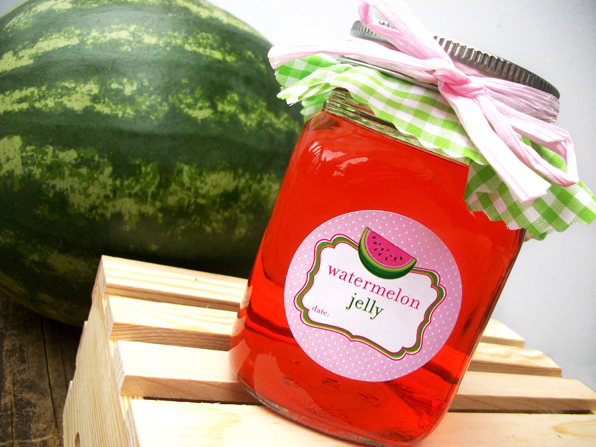 Watermelon Jelly Canning Jar Labels | CanningCrafts.com