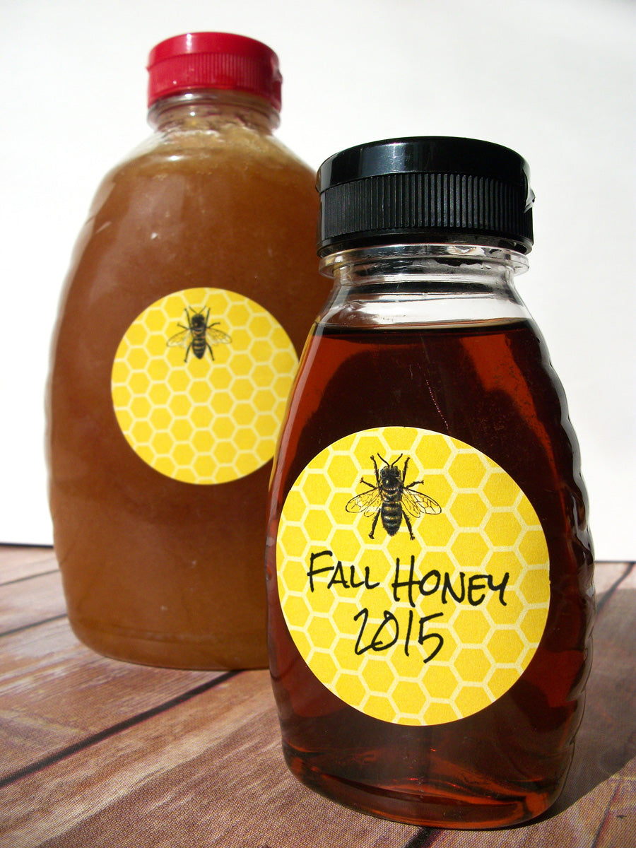 Yellow Honey Bee Bottle & Jar Labels | CanningCrafts.com