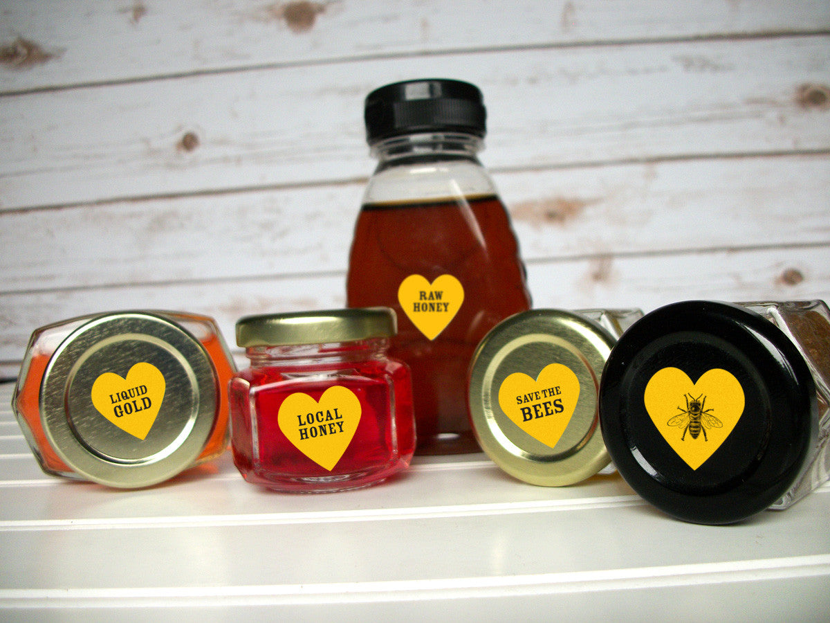 Liquid Gold honey lid & cap labels | CanningCrafts.com